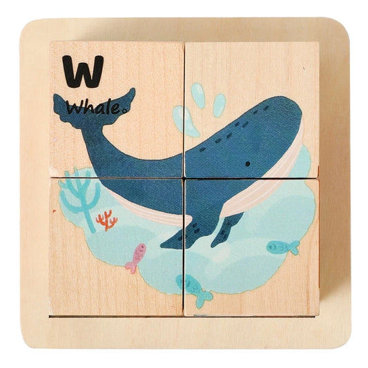 6-in-1 Wooden Rotating Block Puzzle