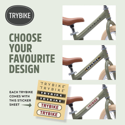 Green Vintage Balance Bike & Trike – Trybike | Balance Bike NZ