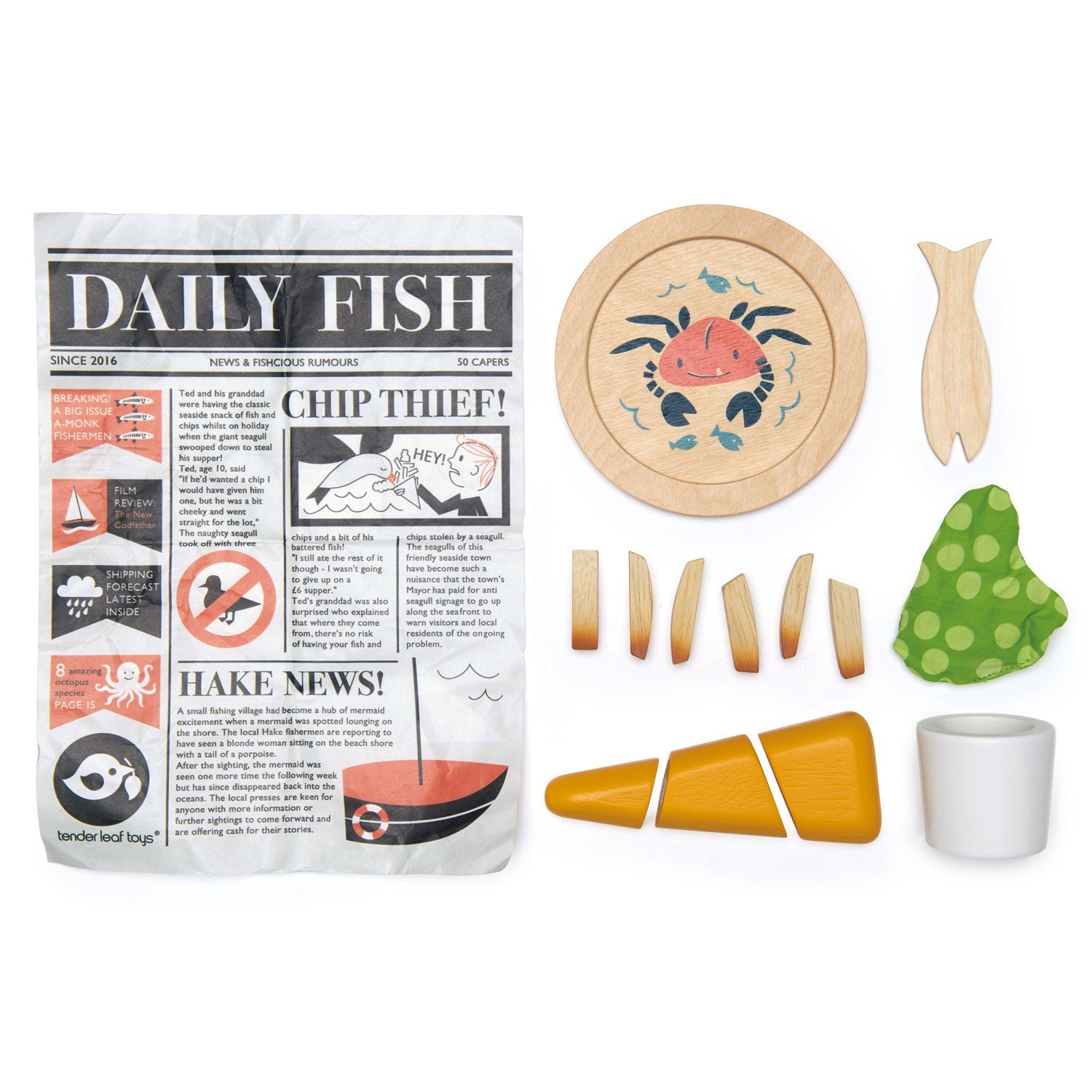 Tender Leaf Toys Fish and Chips Supper detail or lifestyle view