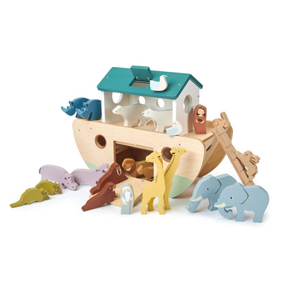 Tender Leaf Toys Noah's Wooden Ark detail or lifestyle view