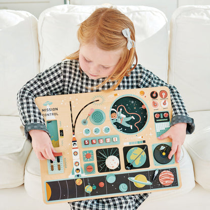 Wooden Space Station STEM Busy Board - Tender Leaf Toys