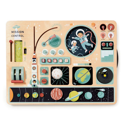 Wooden Space Station STEM Busy Board - Tender Leaf Toys