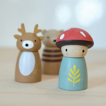 Timber Taxi Log Car - Tender Leaf Toys | Wooden Toy NZ