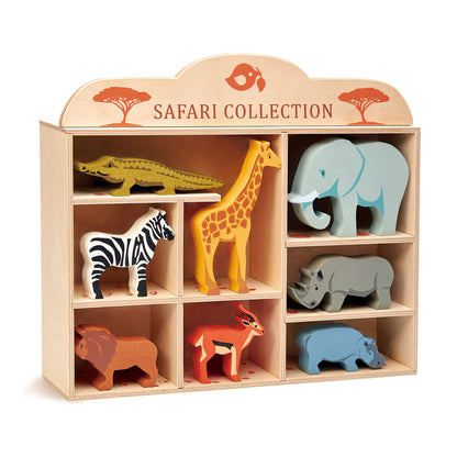 Wooden Safari Animal Set - Tender Leaf Toys | Wooden Toys NZ