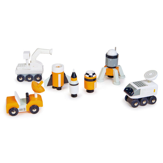 Wooden Space Voyager Vehicle Set - Tender Leaf Toys | Wooden Toys NZ