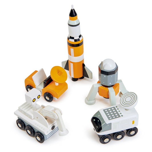 Wooden Space Voyager Vehicle Set - Tender Leaf Toys | Wooden Toys NZ