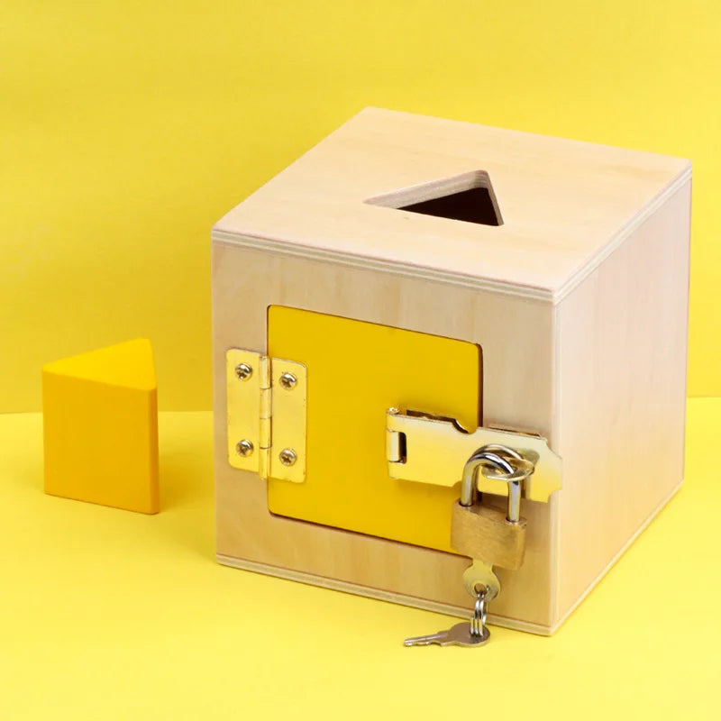 Montessori Wooden Lock Box