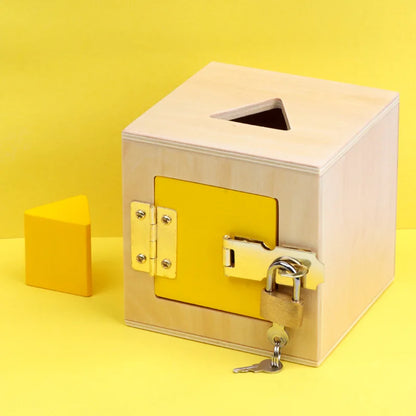 Montessori Wooden Lock Box