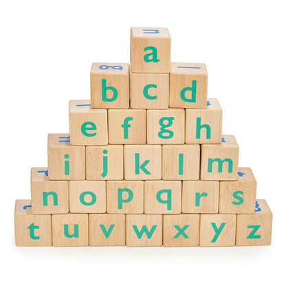 Alphabet Spelling Blocks – Mentari | Wooden Toy NZ