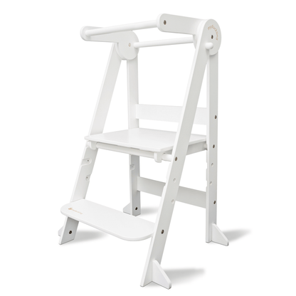 MILA Deluxe Folding Adjustable Learning Tower - White