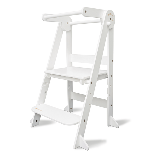 MILA Deluxe Folding Adjustable Learning Tower - White