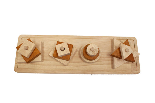Natural Shape Sorter - QToys | Wooden Toy NZ
