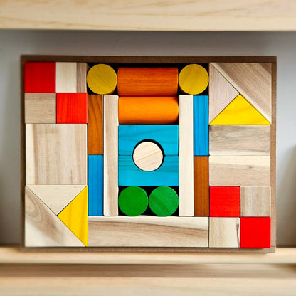 Natural Colour Wooden Blocks Set – QToys | Wooden Toy NZ