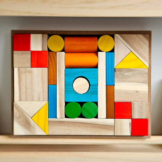 Natural Colour Wooden Blocks Set – QToys | Wooden Toy NZ