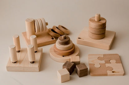 Second Birthday Wooden Montessori Play Set - QToys | Wooden Toy NZ