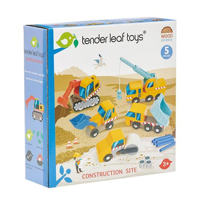 Wooden Construction Vehicle Set - Tender Leaf Toys | Wooden Toy NZ